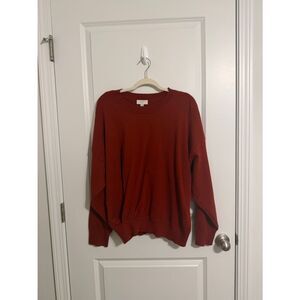 Loft 604 Women's Bold Red Crew Neck Sweater